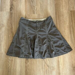 Athleta whatever skort army green a-line skirt over shorts size 4